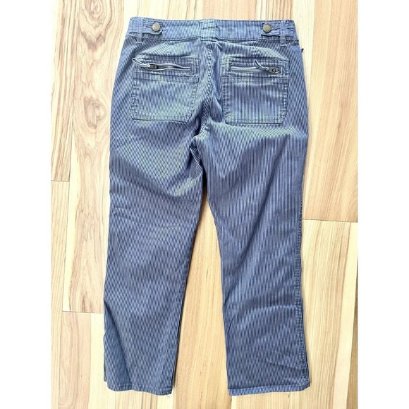 Gap Cropped Cotton Pants 2 Blue - Picture 4 of 4